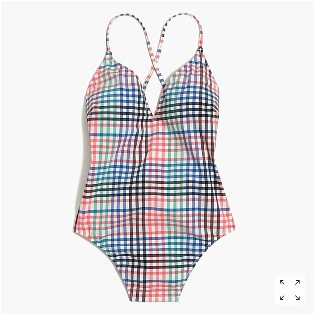 Jcrew factory -plaid swimsuit